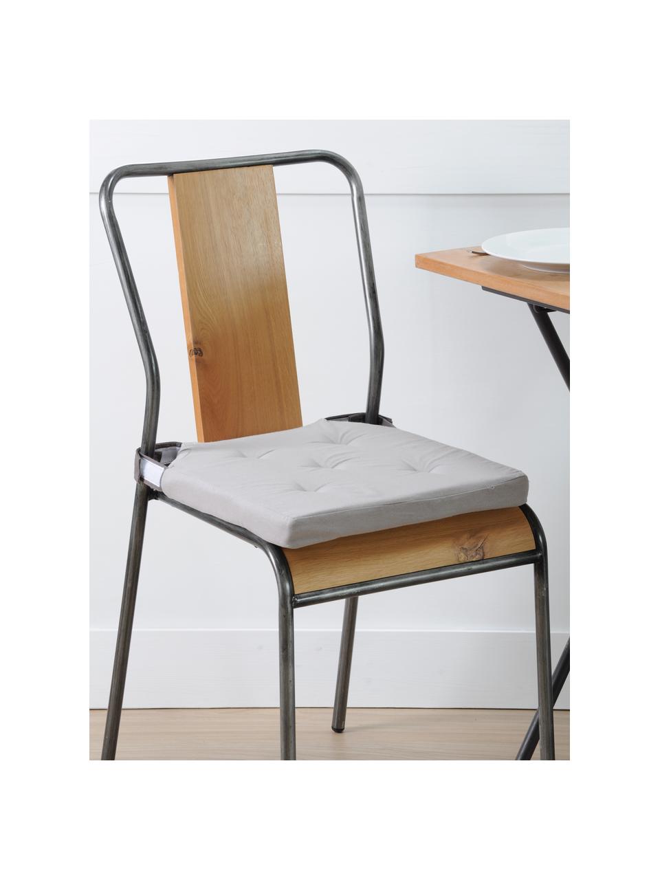 Poduszka na siedzisko Duo, Tapicerka: bawełna, Szary, S 40 x D 40 cm