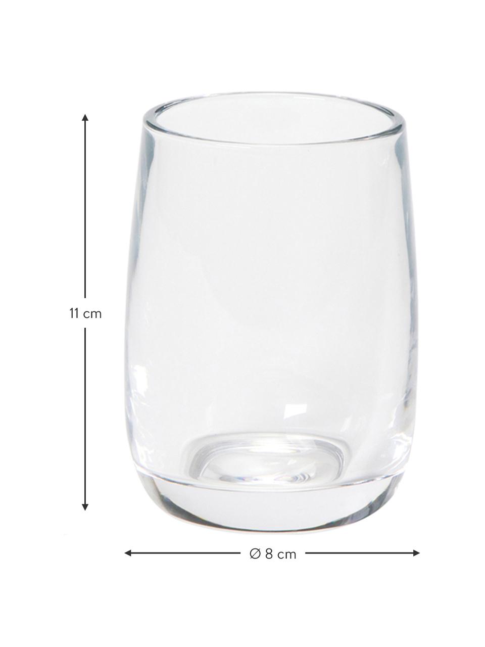 Tazza porta spazzolini Agada, Vetro, Trasparente, Ø 8 x Alt. 11 cm