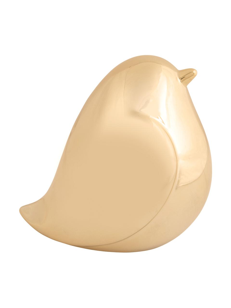Dekorácia Fat Bird, Keramika, Zlatá, Š 14 x V 14 cm