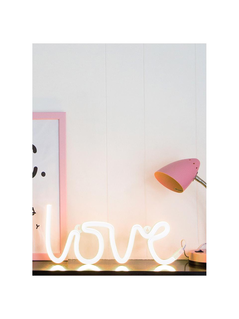 Lámpara neón LED Love, con enchufe, Amarillo, An 38 x Al 16 cm