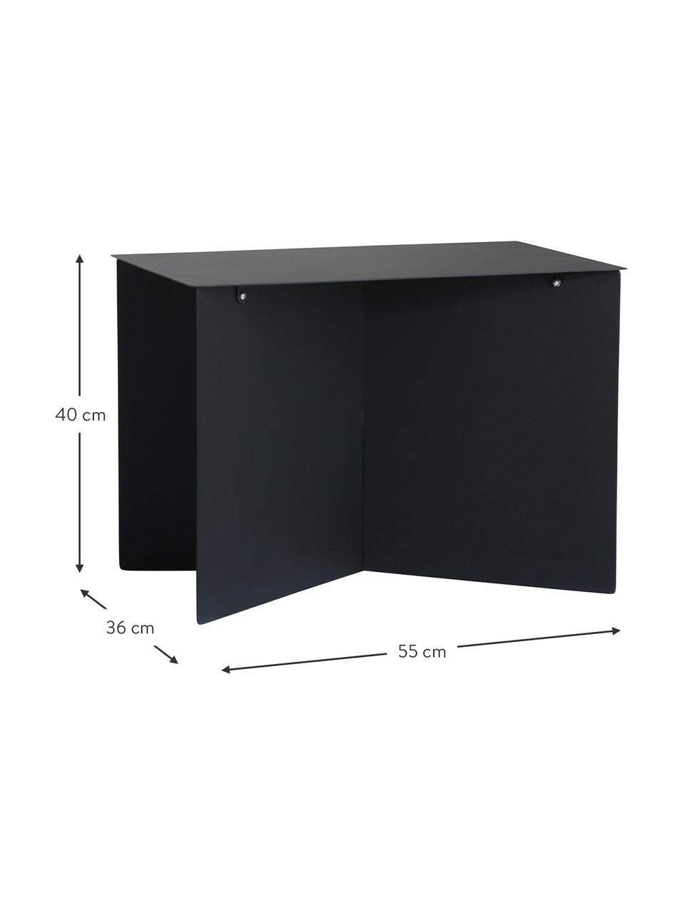 Kovový konferenční stolek Dinga, Kov s práškovým nástřikem, Černá, Š 55 cm, V 40 cm