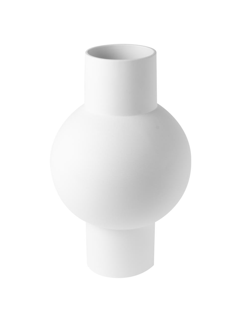 Dizajnová váza Matt, Kamenina, Biela, Ø 21 x V 32 cm
