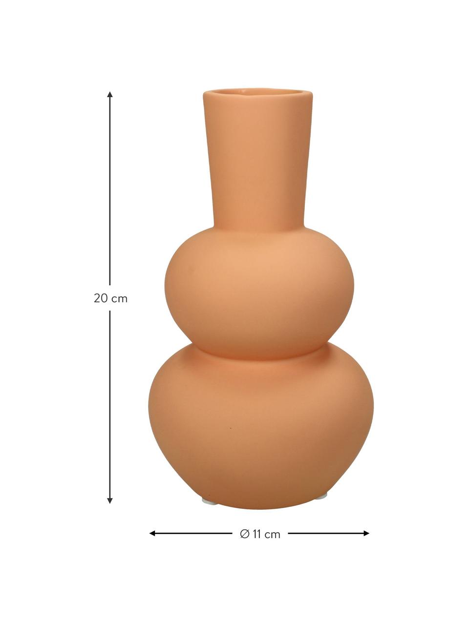 Vaso moderno in gres Eathan, Terracotta, Arancione, Ø 11 x Alt. 20 cm