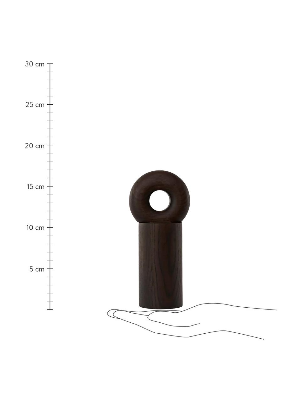 Macinaspezie color nero Hoop, Legno di frassino, Nero, Ø 8 x Alt. 17 cm