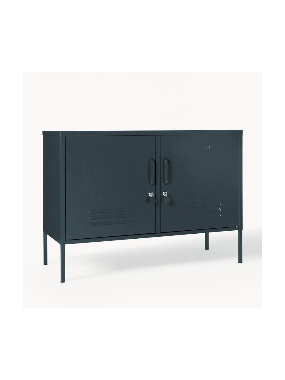 Metall-Sideboard The Lowdown, Stahl, pulverbeschichtet, Anthrazit, B 100 x H 72 cm