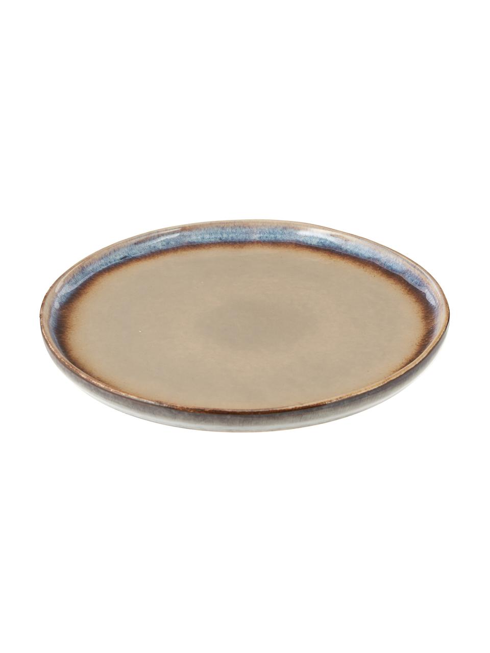 Piattino da dessert artigianale Nomimono 2 pz, Gres, Grigio- e tonalità beige, Ø 17 cm