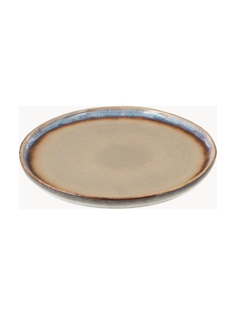 Ručne vyrobený dezertný tanier Nomimono, 2 ks, Kamenina, Hnedosivá, Ø 17 cm