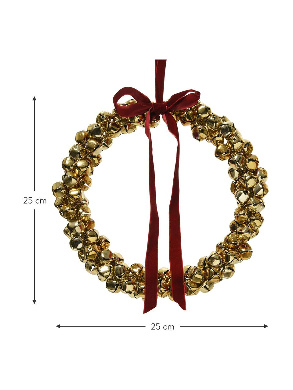 Coronas decorativas Kranz, 2 uds., Metal, Dorado, rojo, Set de diferentes tamaños