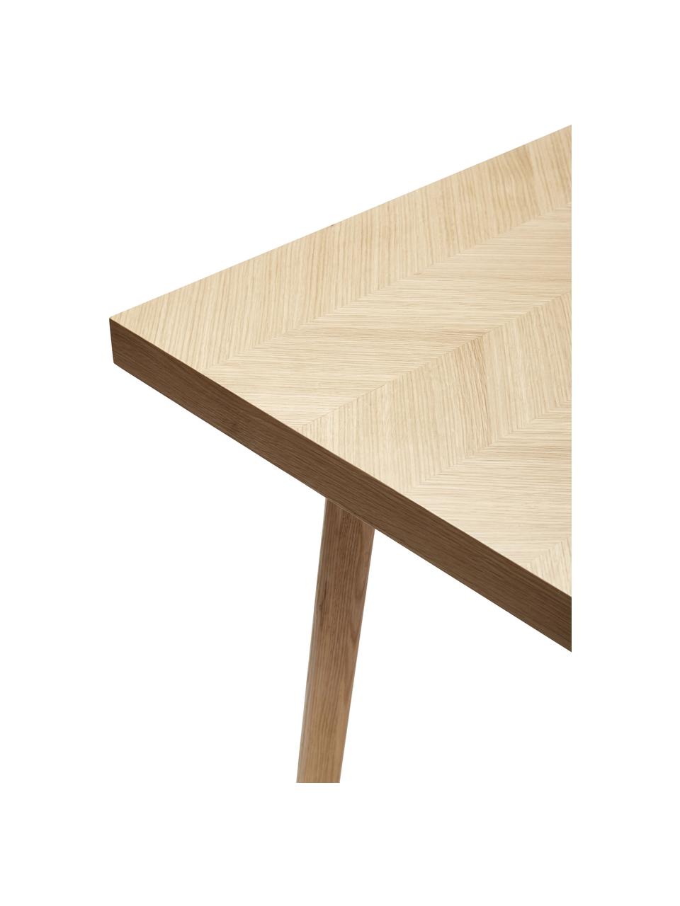 Jídelní stůl se vzorem rybí kosti Herringbone, 200 x 100 cm, Dubové dřevo, certifikace FSC, Dubové dřevo, Š 200 cm, H 100 cm