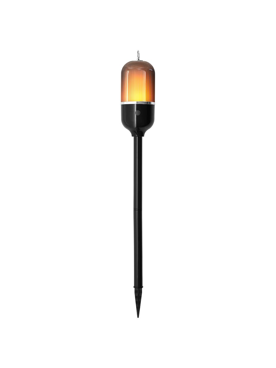 Lampa zewnętrzna LED New Flame, Czarny, transparentny, Ø 10 x W 88 cm