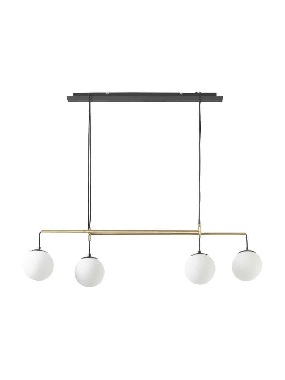 Veľká závesná lampa Flux, Čierna, odtiene zlatej, Š 127 x V 150 cm