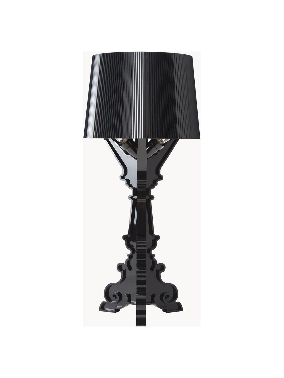 Veľká stmievateľná stolová LED lampa Bourgie, Plast, Čierna, Ø 37 x V 68-78 cm