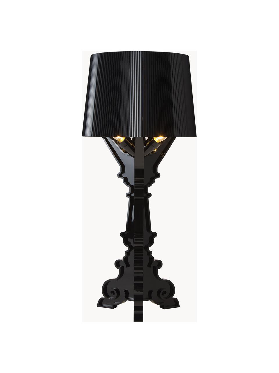 Veľká stmievateľná stolová LED lampa Bourgie, Plast, Čierna, Ø 37 x V 68-78 cm
