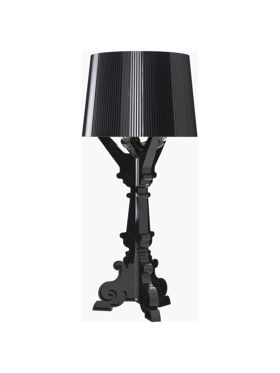 Grande lampe à poser LED intensité variable Bourgie, Polycarbonate, certifié Greenguard, Noir, Ø 37 x haut. 68-78 cm