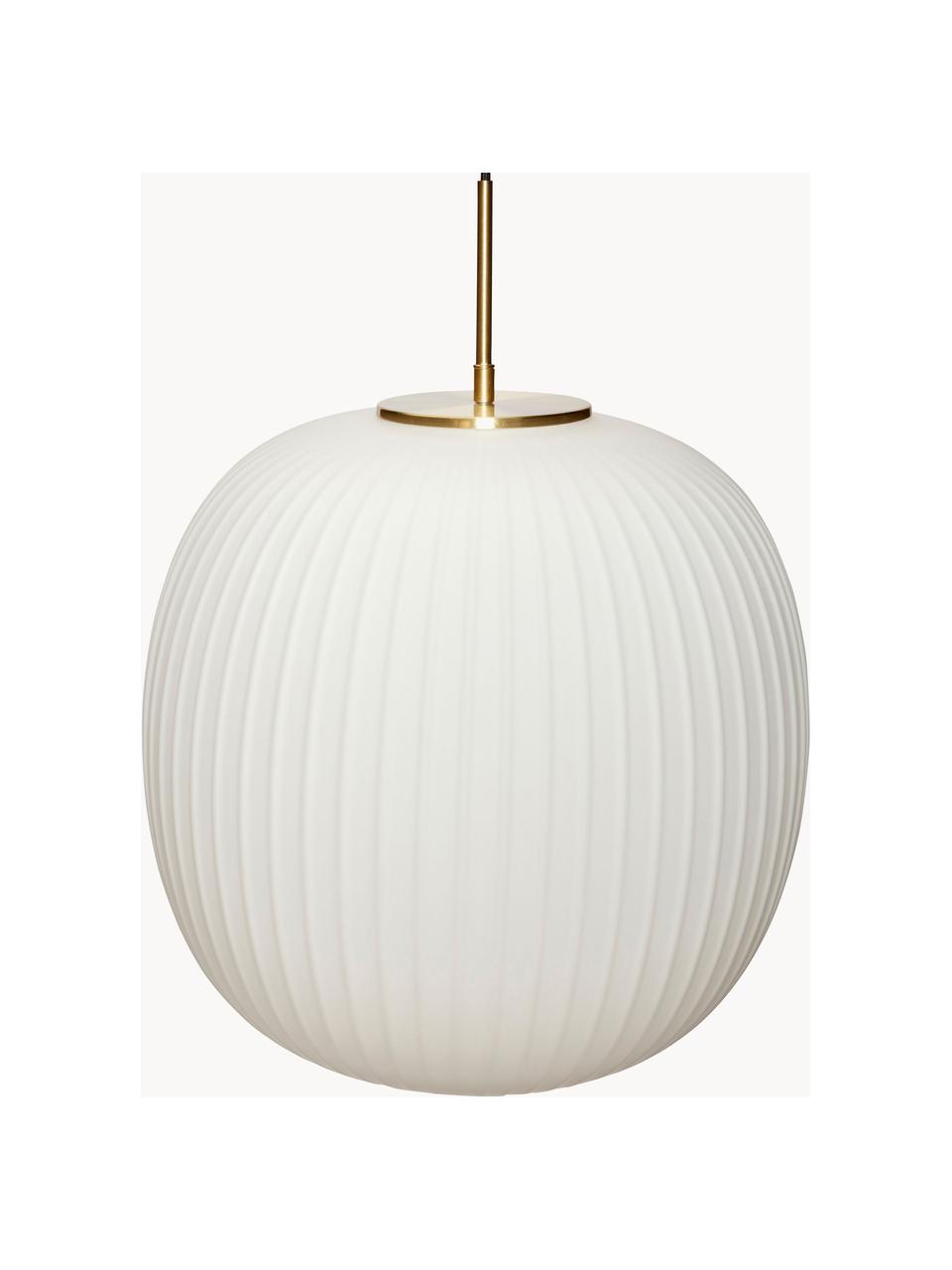 Ręcznie wykonana lampa wisząca Serene, różne rozmiary, Biały, odcienie złotego, Ø 42 x W 40 cm
