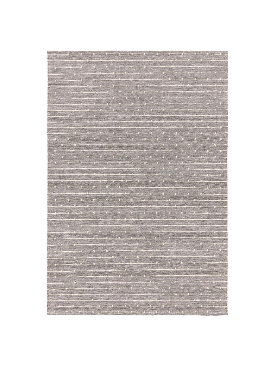 Tappeto in cotone grigio/beige tessuto a mano Lupo, 80% cotone, 20% poliestere, Grigio, Larg. 120 x Lung. 170 cm (taglia S)