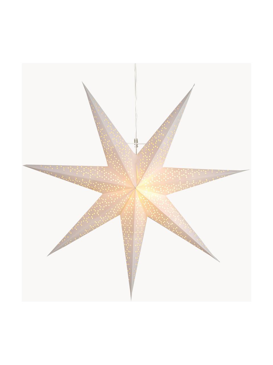 Estrella luminosa de papel Dot, Cable: plástico, Blanco, Ø 70 cm