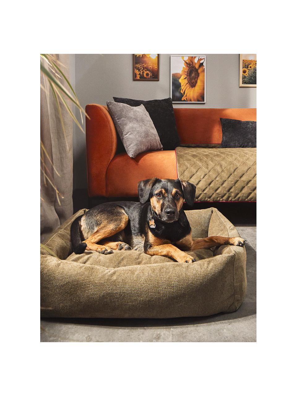 Panier pour chien Tudor, tailles variées, Vert olive, larg. 68 x prof. 55 cm