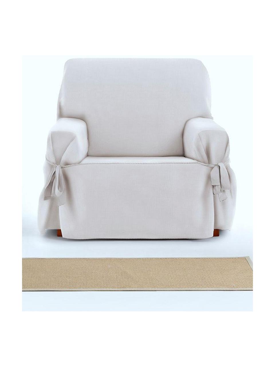 Housse de fauteuil Levante, 65 % coton, 35 % polyester, Couleur crème, larg. 120 x haut. 110 cm