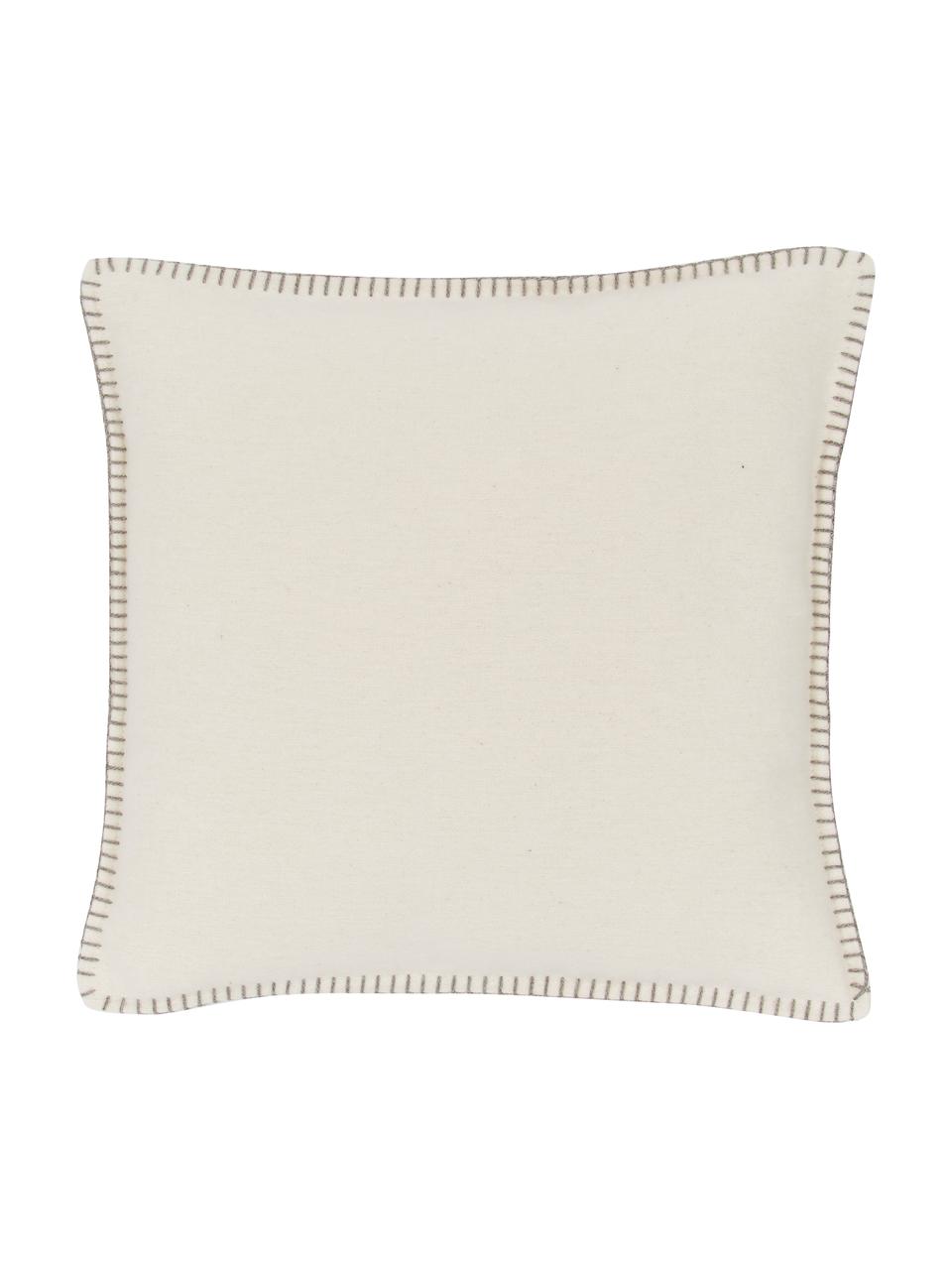 Housse de coussin polaire Sylt, Blanc crème, beige