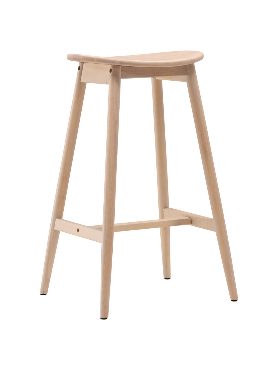 Taburete alto de madera de caucho Orust, Hevea, Madera de caucho, An 44 x Al 77 cm