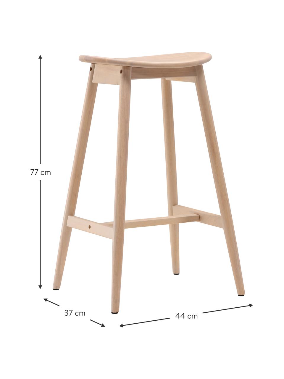 Barová stolička z kaučukovníkového dreva Orust, Kaučukovníkové drevo, Kaučukovníkové drevo, Š 44 x V 77 cm