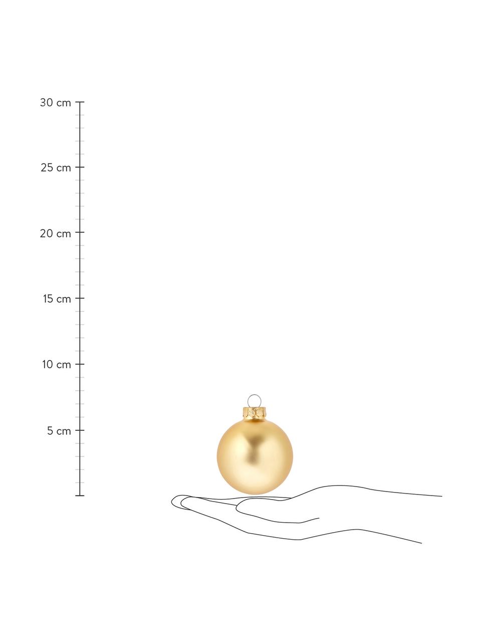 Kerstballenset Evergreen Ø 6 cm, 10-delig, Goudkleurig, Ø 6 cm