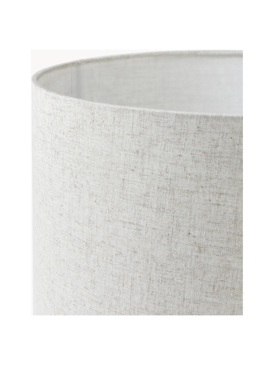 Lampada da tavolo grande in ceramica Gisella, Paralume: misto lino, Beige chiaro, Ø 35 x Alt. 55 cm