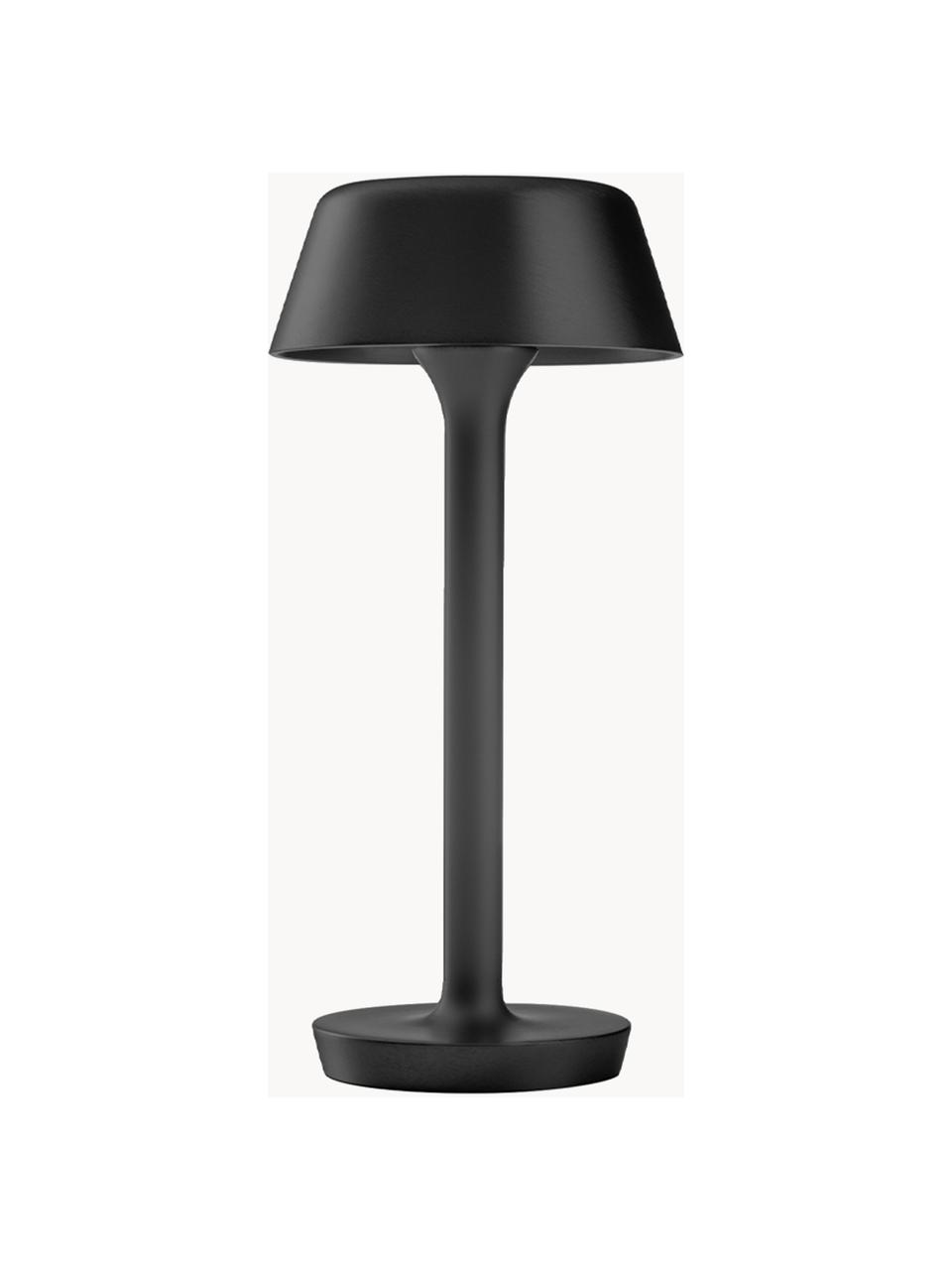 Mobilna lampa stołowa LED z funkcją przyciemniania Firefly, Aluminium powlekane, Czarny, Ø 12 x W 27 cm