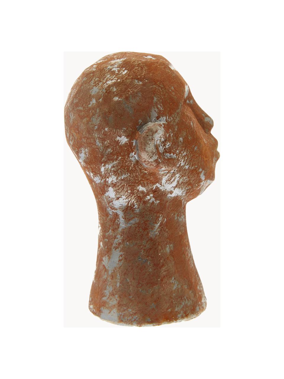 Objet décoratif Figure Head, 3 élém., Béton, Blanc crème, brun, beige, Ø 9 x haut. 15 cm