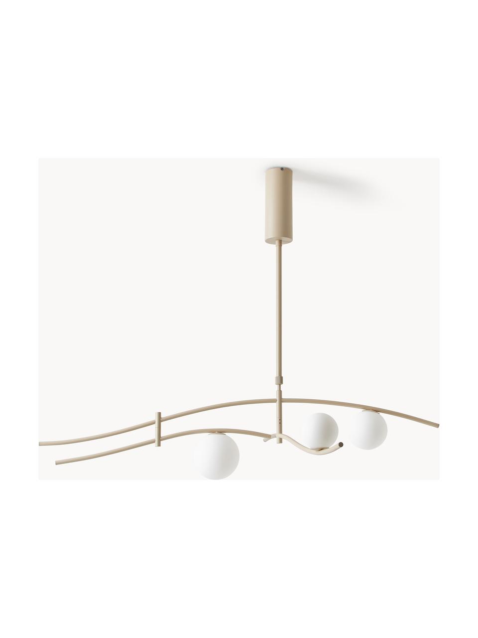 Veľká závesná lampa Nebo, Svetlobéžová, Š 120 x V 87 cm