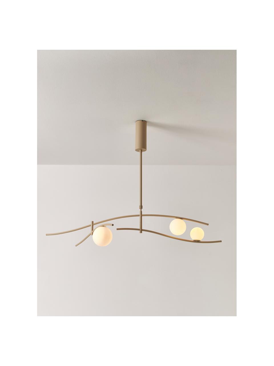 Grande suspension Nebo, Beige clair, larg. 120 x haut. 87 cm