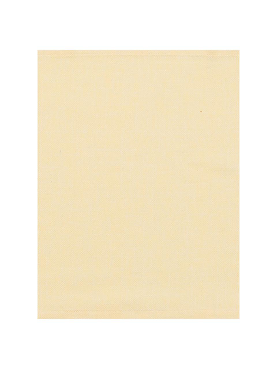 Runner in misto cotone giallo chiaro Riva, Giallo, Larg. 40 x Lung. 150 cm