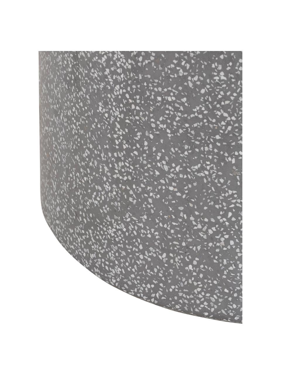 Mesa redonda para exterior Barbera, Pizarra, metal recubierto, Gris, blanco, Ø 110 x Al 75 cm