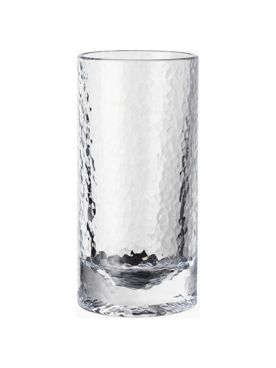 Bicchieri long drink con superficie a rilievo Forma 2 pz, Vetro, Trasparente, Ø 8 x Alt. 15 cm, 320 ml