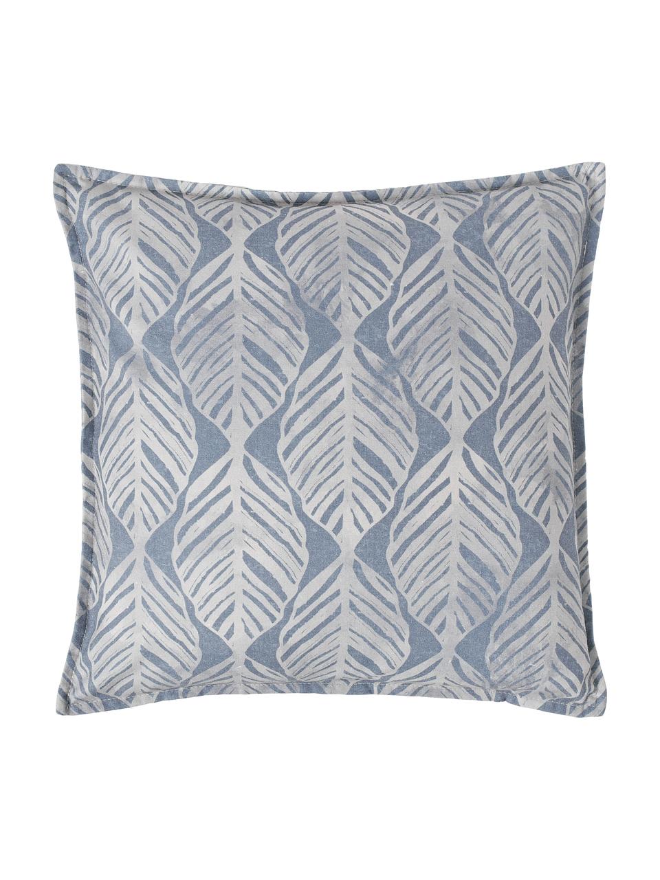Sada povlaků na polštáře s grafickým vzorem Armanda, 2 díly, 80 % polyester, 20 % bavlna, Odstíny modré, Š 45 cm, D 45 cm