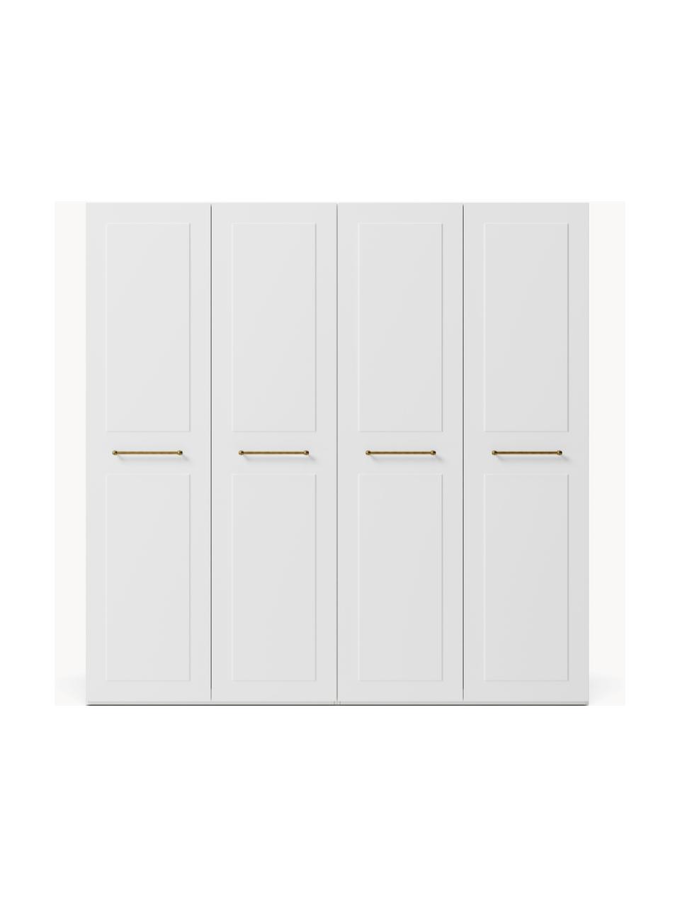 Armario modular Charlotte, 4 puertas (200 cm), diferentes variantes, Estructura: tablero aglomerado revest, Blanco, Interior Classic (An 200 x Al 236 cm)