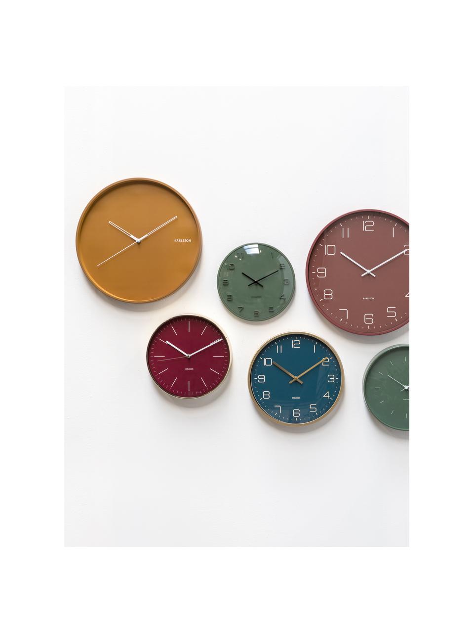 Horloge murale Hue, Brun caramel, blanc