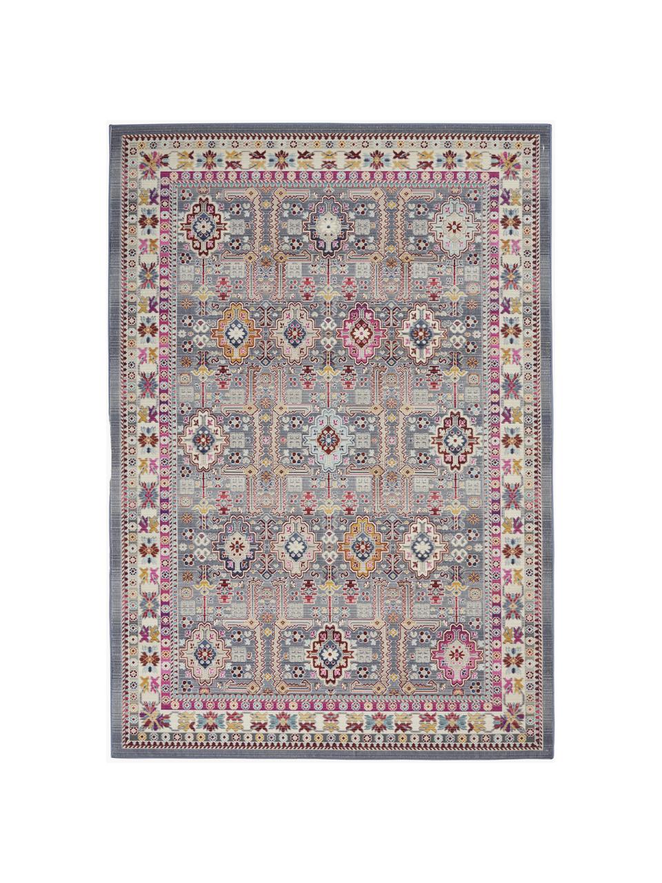 Koberec Vintage Kashan, Modrá, ružová, Š 121 x D 173 cm (veľkosť S)