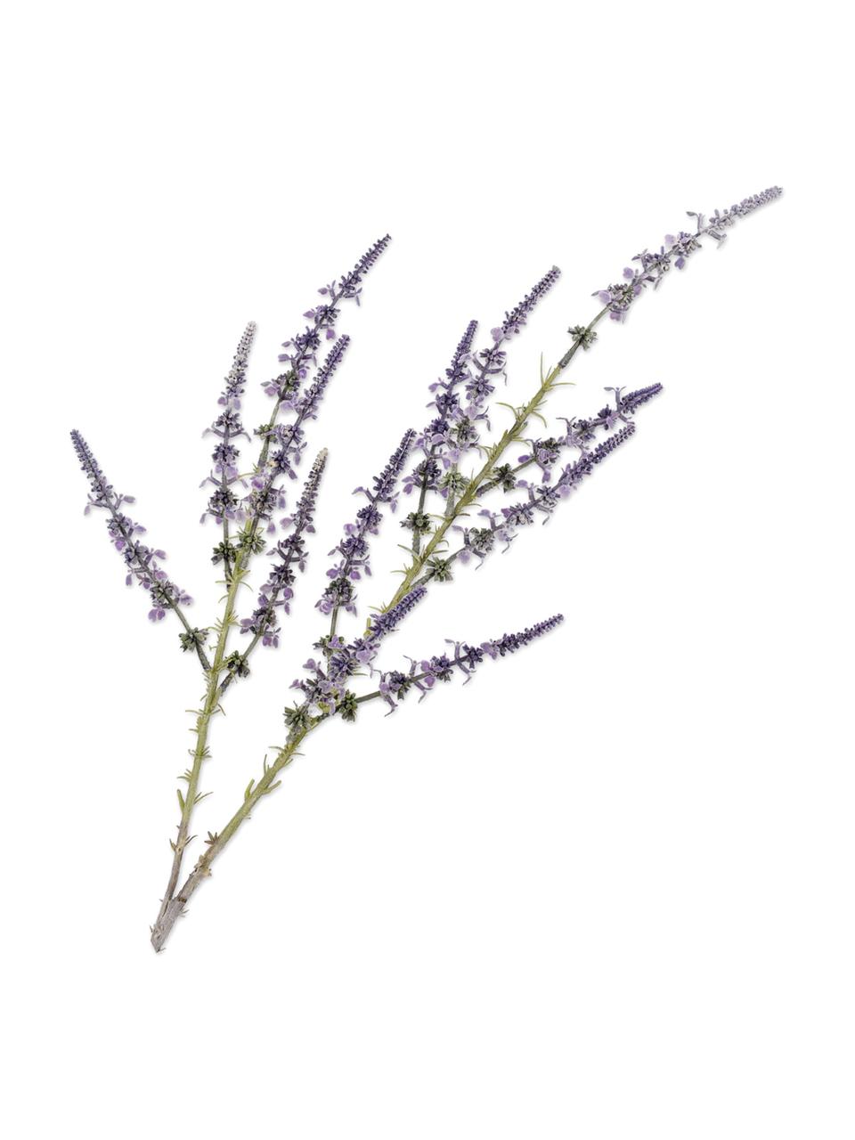 Kunstbloem Lavendel, lila, Kunststof, metaaldraad, Lila, L 83 cm