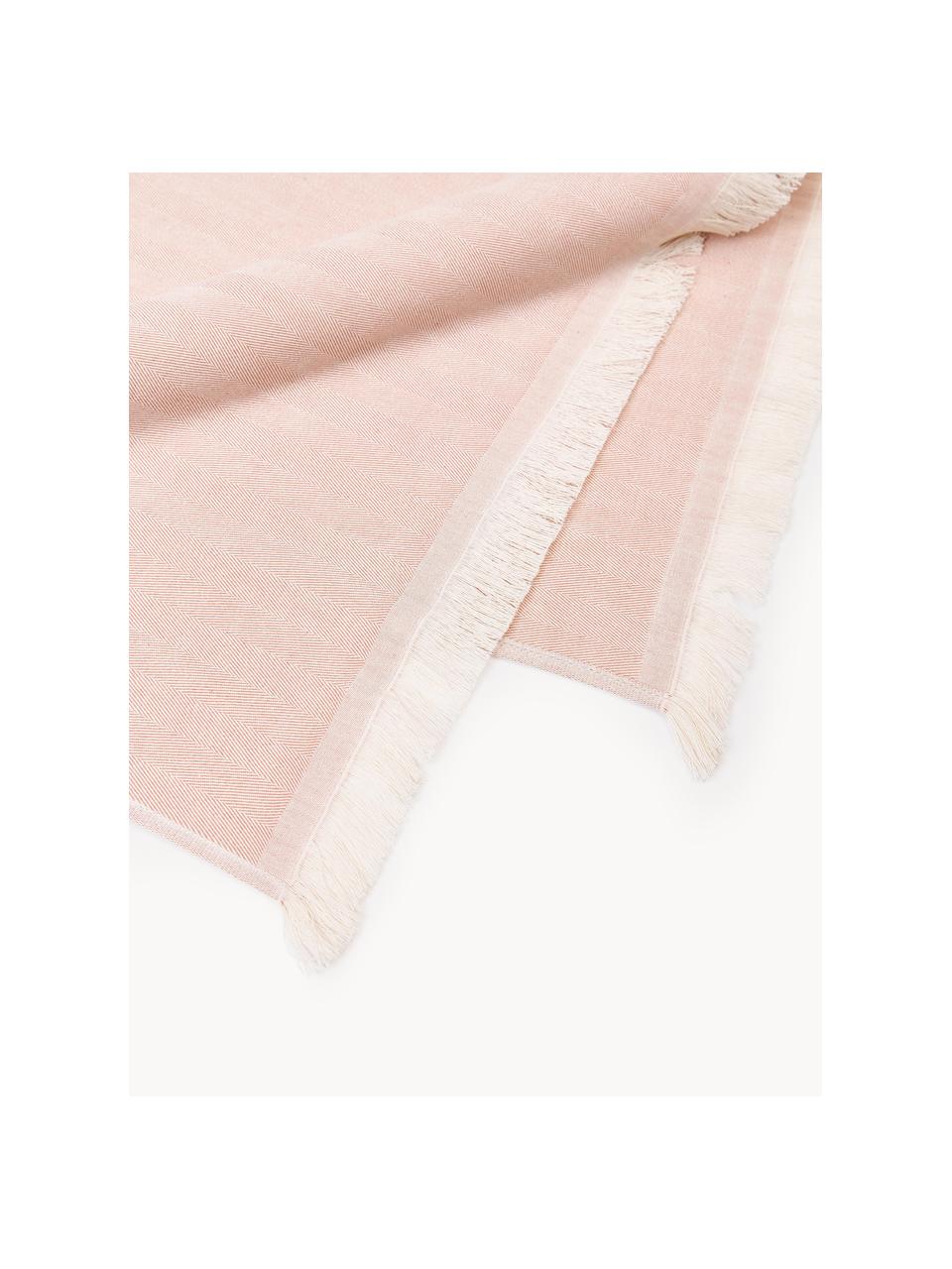Ręcznik plażowy Indra, Brudny różowy, złamana biel, S 100 x D 180 cm