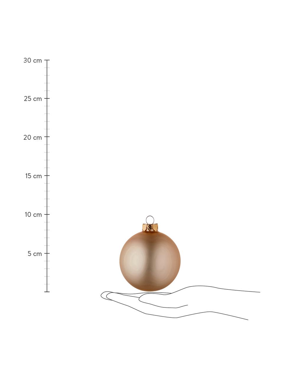 Kerstballenset Evergreen Ø 8 cm, 6-delig, Crèmekleurig, Ø 8 cm