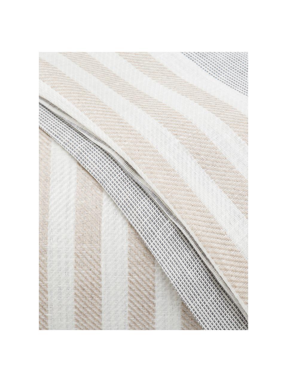 Parure copripiumino in lino Unico, Grigio, beige, crema, 250 x 260 cm