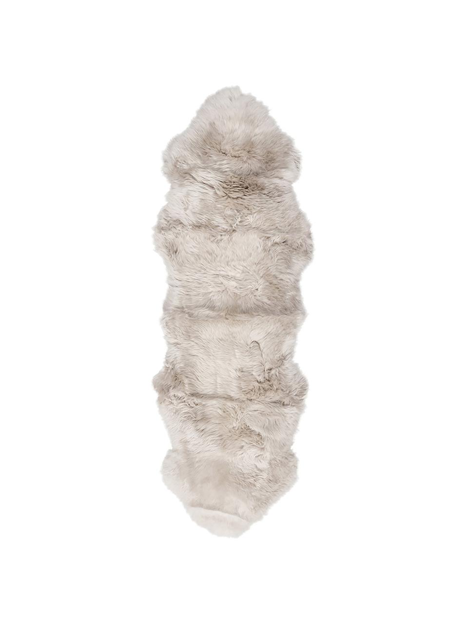Tappeto in pelle di pecora liscia Oslo, Retro: 100% pelle rivestita senz, Beige, Larg. 60 x Lung. 180 cm
