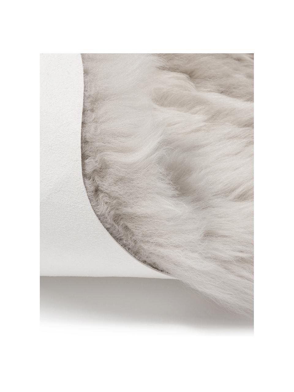 Alfombra de piel de oveja Oslo, Parte delantera: 100% piel de oveja, Parte trasera: 100% cuero curtido, Beige, An 60 x L 180 cm