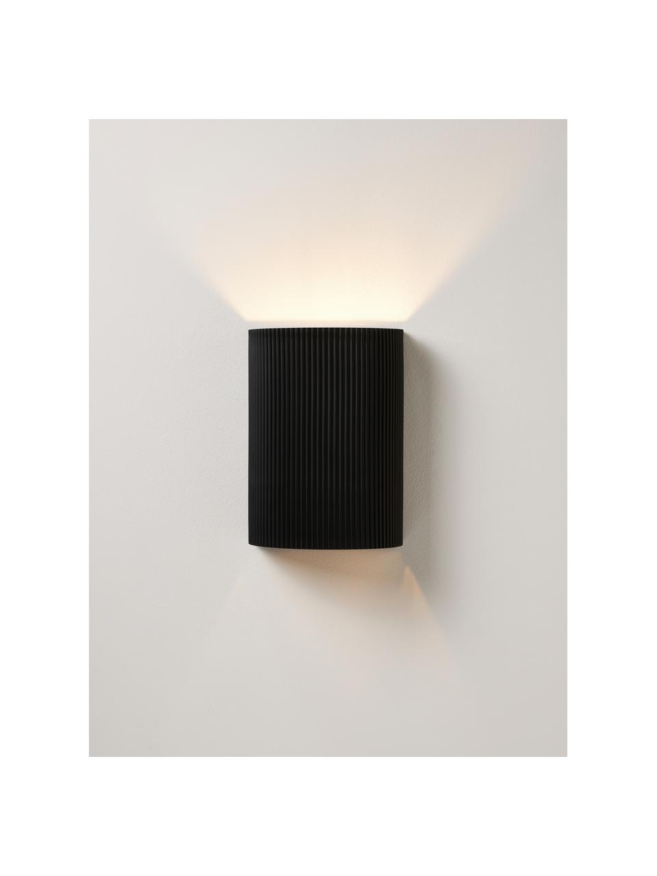 Nástenná lampa Hilko, Čierna, Š 19 x V 25 cm