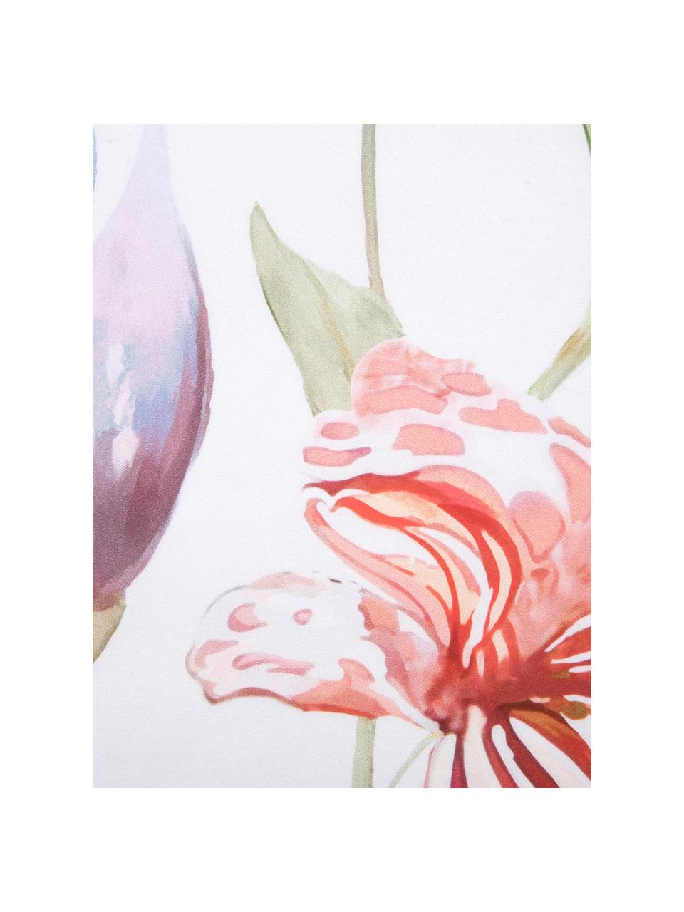 Katoenen perkal kussenslopen Meadow met aquarel bloemenpatroon, 2 stuks, Weeftechniek: perkal Draaddichtheid 180, Multicolour, wit, B 40 x L 80 cm