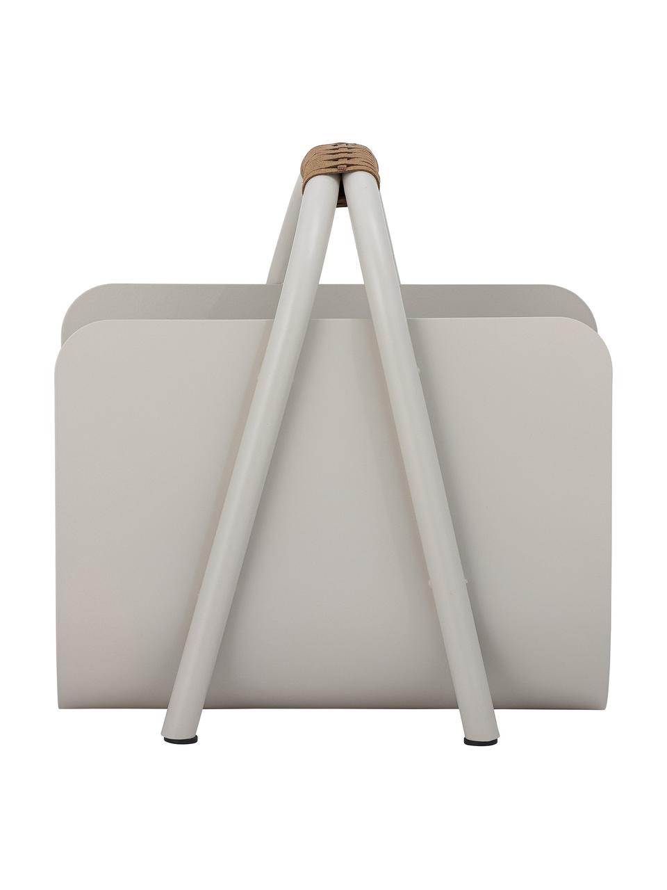 Stojak na czasopisma Eton, Metal powlekany, Kremowobiały, S 33 x W 35 cm