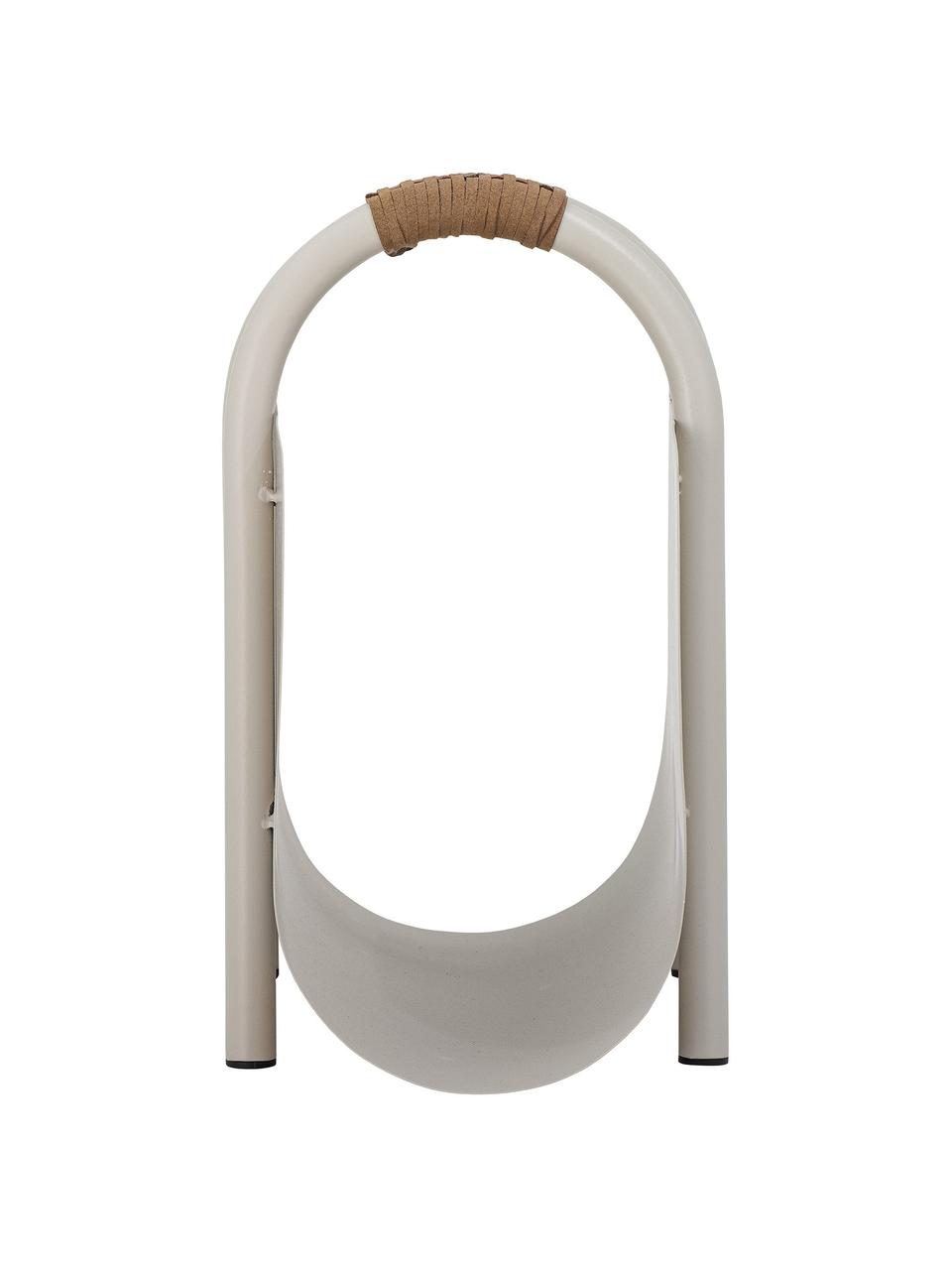 Portariviste Eton, Metallo rivestito, Bianco crema, Larg. 33 x Alt. 35 cm