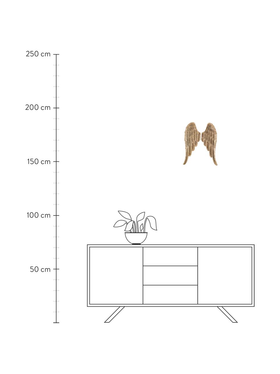 Set de decoración de pared Cosmo, 2 pzas., Poliresina, Dorado, An 15 x Al 41 cm